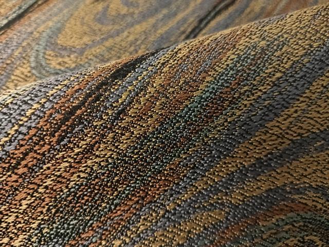 平和屋着物●染織作家 染織デザイナー 大島明 つけ帯 流水文 正絹 逸品 CABJ7445vp