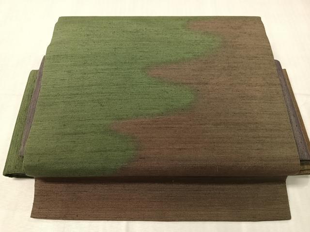 平和屋着物●つけ帯 紬地 霞文 正絹 逸品 CABJ7449vp