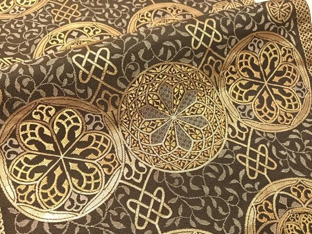 平和屋着物●西陣 織楽浅野 六通柄袋帯 吉祥丸文 金糸 正絹 逸品 CABJ7457vp