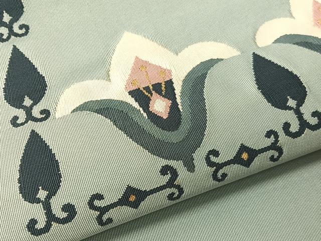 平和屋着物●八寸名古屋帯 綴れ 吉祥花文 金糸 正絹 逸品 CABJ7472vp