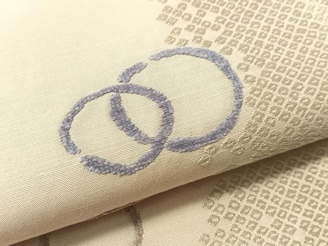 平和屋着物●全通柄袋帯 モール 鹿の子丸繋ぎ 正絹 逸品 CABJ7495vp