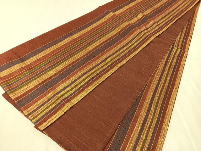 平和屋着物●全通柄袋帯 櫛織 間道 正絹 逸品 CABJ7506vp