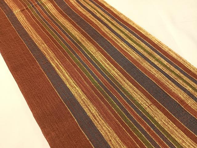 平和屋着物●全通柄袋帯 櫛織 間道 正絹 逸品 CABJ7506vp