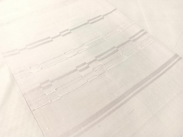 平和屋着物●両面 全通柄 京袋帯 めがね織 薄梅鼠色 藤色 正絹 逸品 CABJ7529vp