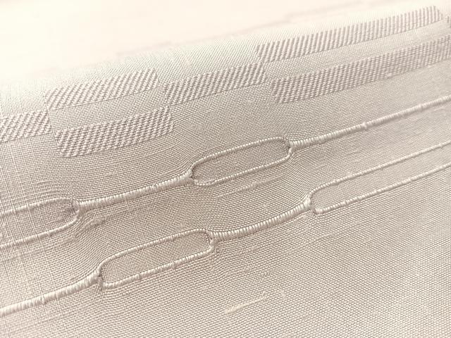 平和屋着物●両面 全通柄 京袋帯 めがね織 薄梅鼠色 藤色 正絹 逸品 CABJ7529vp