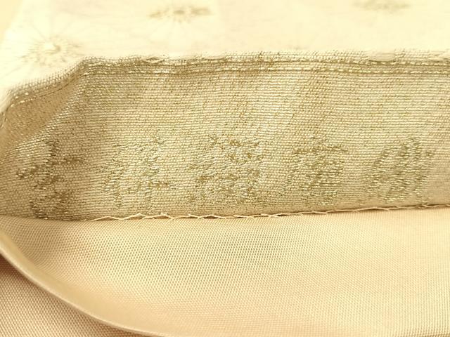 平和屋着物●西陣 六通柄袋帯 吉祥綴唐織 花菱文 金糸 正絹 逸品 CABJ7540vp
