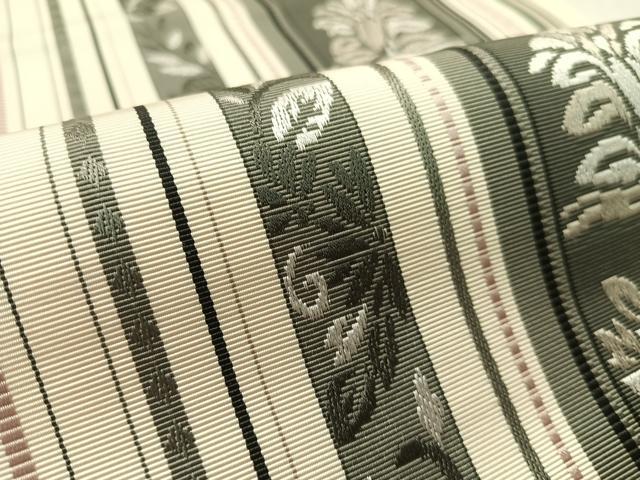 平和屋着物●本場筑前博多織 八寸名古屋帯 花兎間道 博多金ラベル 証紙付き 正絹 逸品 CABJ7547vp