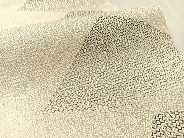 平和屋着物●本場筑前博多織 八寸名古屋帯 幾何学文様 正絹 逸品 CABJ7569vp