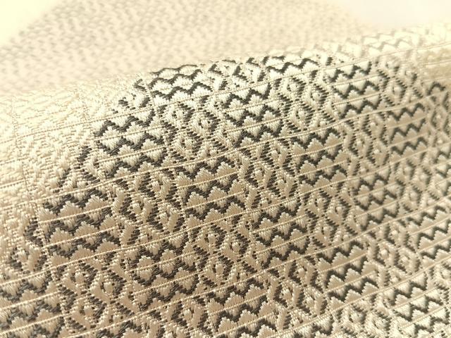平和屋着物●本場筑前博多織 八寸名古屋帯 幾何学文様 正絹 逸品 CABJ7569vp