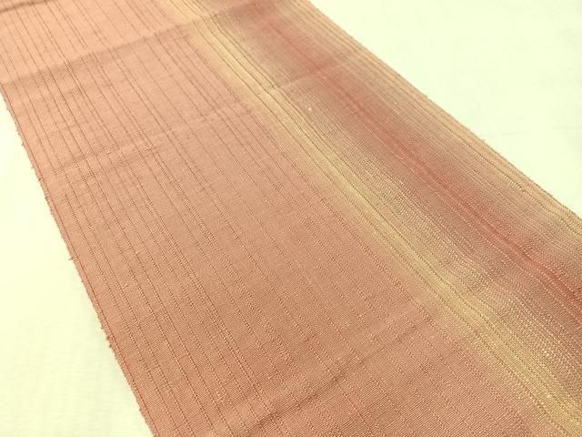 平和屋着物●八寸名古屋帯 紬地 間道 正絹 逸品 CABJ7593vp