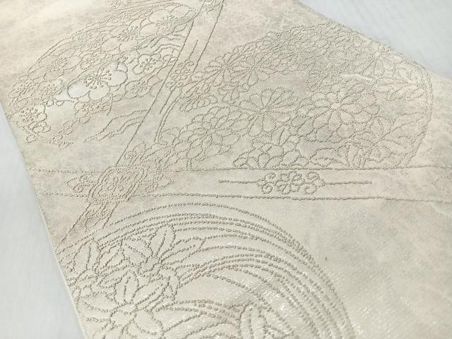 平和屋着物◎中国三大刺繍 相良刺繍 総刺繍 太鼓柄袋帯 舞花文 正絹 逸品 CABJ7625nb