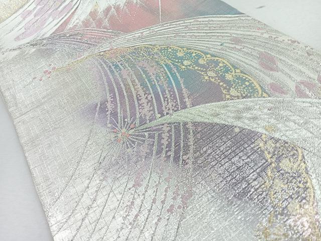 平和屋着物◎六通柄袋帯 舞花文 金銀糸 正絹 逸品 CABJ7716nb