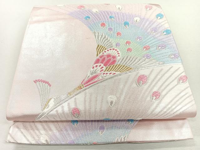 平和屋着物◎両面 全通柄袋帯 唐織 孔雀 金銀糸 正絹 逸品 CABJ7717nb