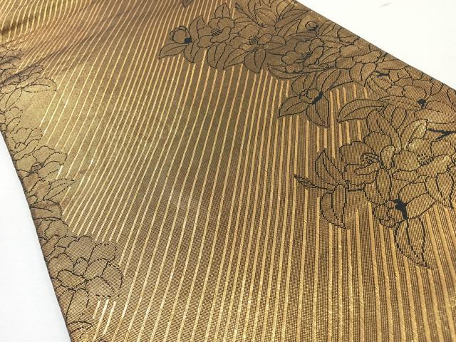 平和屋着物◎両面 六通柄袋帯 松 金銀糸 正絹 逸品 CABJ7719nb