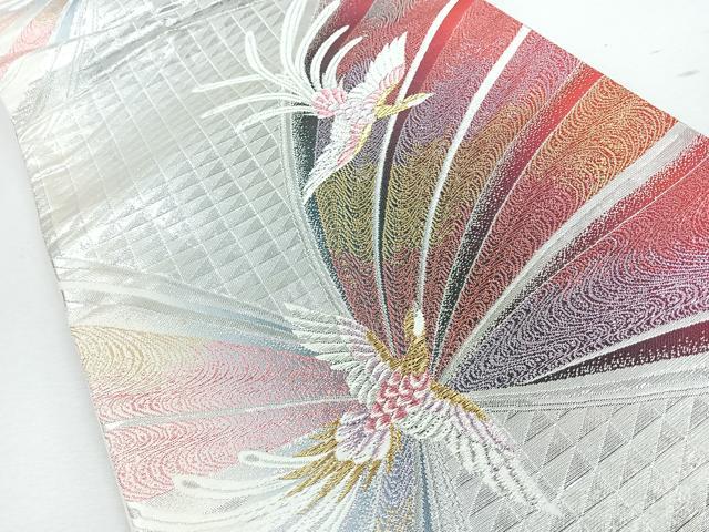 平和屋着物◎六通柄袋帯 鳳凰 金銀糸 正絹 逸品 CABJ7721nb