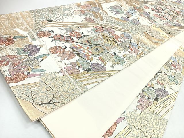 平和屋着物◎六通柄袋帯 京洛葵祭の図 金糸 正絹 逸品 CABJ7735nb