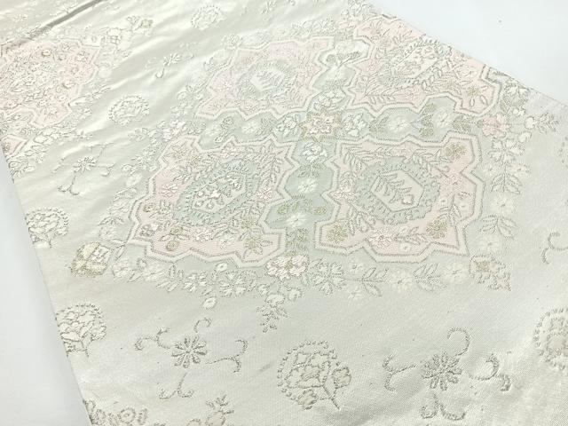 平和屋着物◎六通柄袋帯 唐織 更紗花文 金銀糸 正絹 逸品 CABJ7814nb