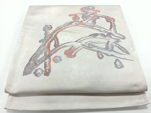 平和屋着物◎太鼓柄袋帯 唐織 幾何学文 正絹 逸品 CABJ7818nb