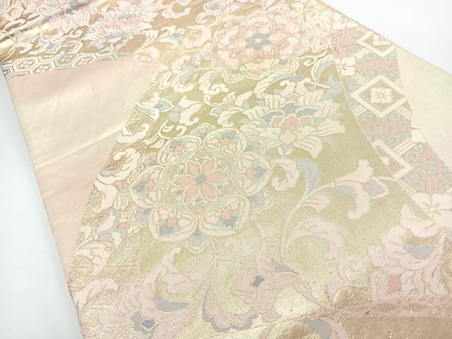 平和屋着物◎六通柄袋帯 正倉院花唐草文 金糸 正絹 逸品 CABJ7832nb