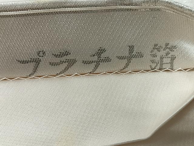 平和屋着物◎太鼓柄袋帯 唐織 扇面取り三十六歌仙図 プラチナ箔 正絹 逸品 CABJ7870nb