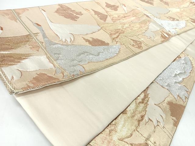 平和屋着物◎西陣 六通柄袋帯 舞鶴 金銀糸 正絹 逸品 CABJ7972nb