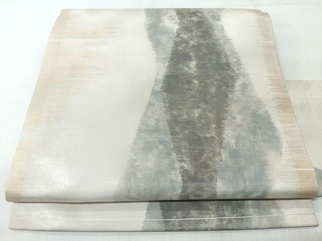 平和屋着物◎九寸名古屋帯 霞文 正絹 逸品 CABJ7985nb