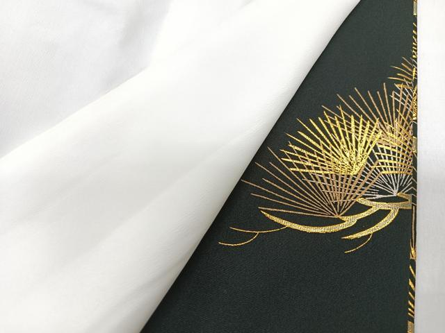 平和屋着物■豪華黒留袖 群鶴松葉文 金銀彩 正絹 逸品 CABJ8002xe