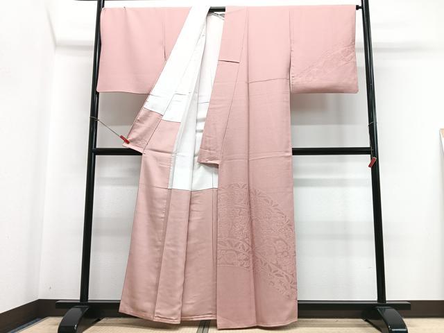 平和屋着物■訪問着 草花地紋 正絹 逸品 CABJ8007xe