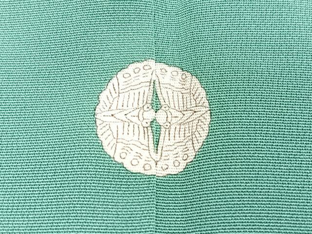平和屋着物■上質な色無地 風景地紋 翡翠色 正絹 逸品 CABJ8009xe