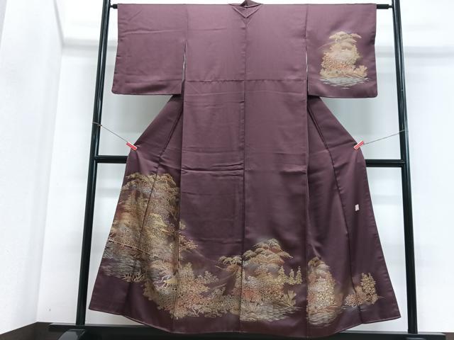 平和屋着物■訪問着 作家物 風景文 暈し染め 金彩 正絹 逸品 CABJ8012xe