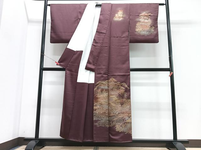 平和屋着物■訪問着 作家物 風景文 暈し染め 金彩 正絹 逸品 CABJ8012xe