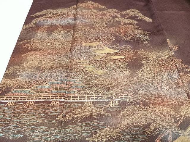 平和屋着物■訪問着 作家物 風景文 暈し染め 金彩 正絹 逸品 CABJ8012xe