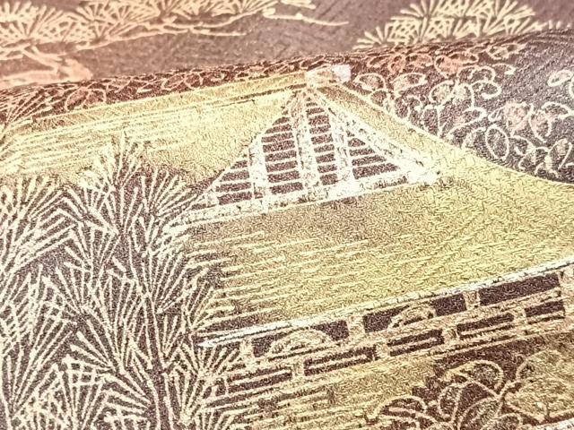 平和屋着物■訪問着 作家物 風景文 暈し染め 金彩 正絹 逸品 CABJ8012xe