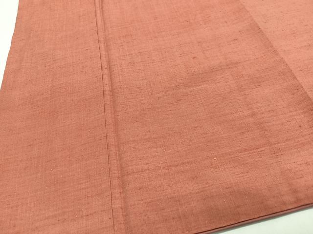 平和屋着物■上質な紬 黄丹色 正絹 逸品 CABJ8013xe