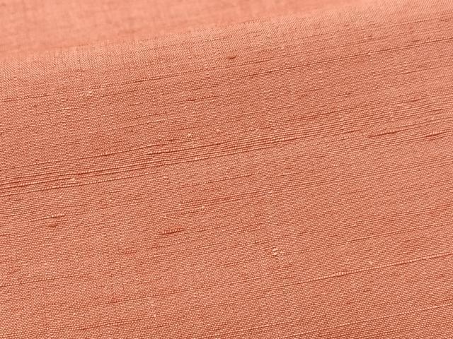 平和屋着物■上質な紬 黄丹色 正絹 逸品 CABJ8013xe