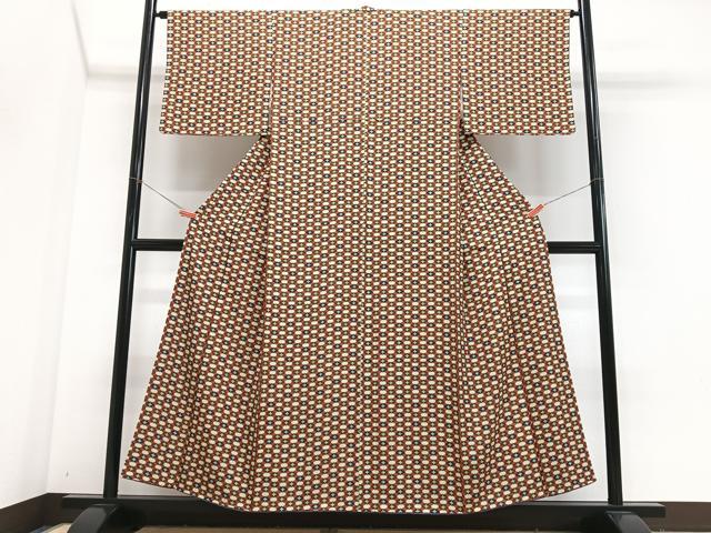 平和屋着物■上質な小紋 花菱文 正絹 逸品 CABJ8025xe