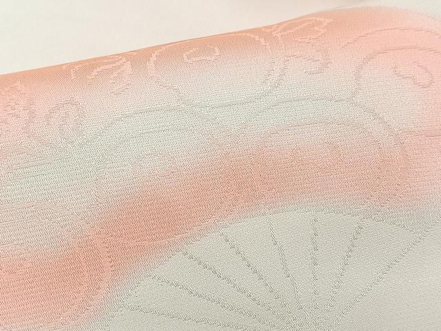 平和屋着物■長襦袢 袷 扇面花地紋 暈し染め 正絹 逸品 CABJ8038xe