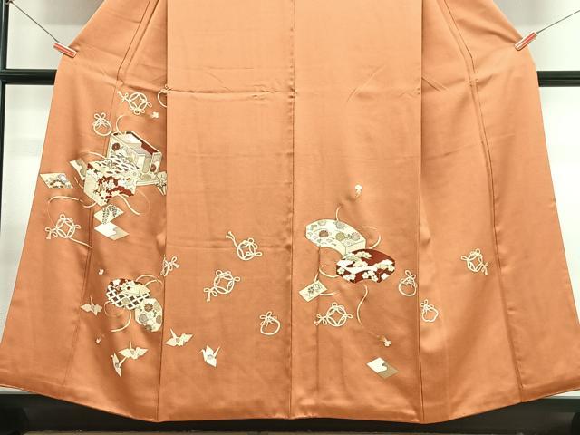 平和屋着物■訪問着 刺繍 文箱花文 金彩 正絹 逸品 CABJ8044xe