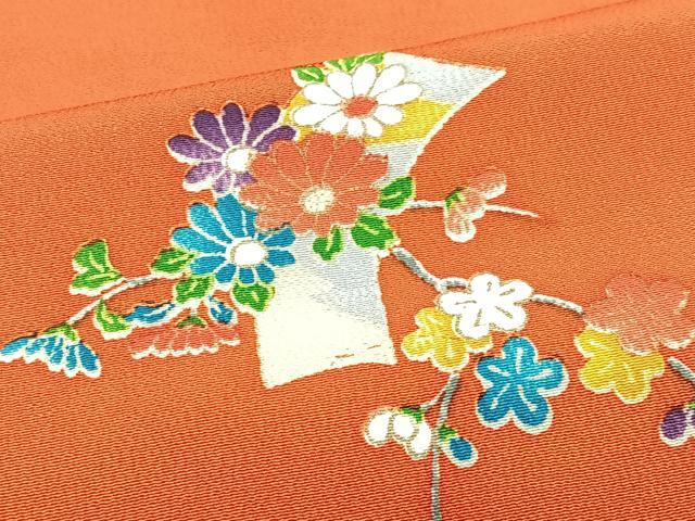 平和屋着物■小紋 作家物 枝花文 洗える着物 CABJ8059xe