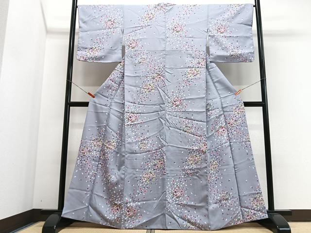 平和屋着物■小紋 舞花文 洗える着物 CABJ8063xe