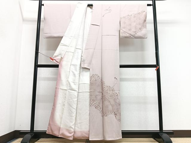 平和屋着物■訪問着 刺繍 結び紐青海波文 小林屋扱い 正絹 逸品 CABJ8066xe