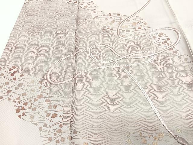 平和屋着物■訪問着 刺繍 結び紐青海波文 小林屋扱い 正絹 逸品 CABJ8066xe