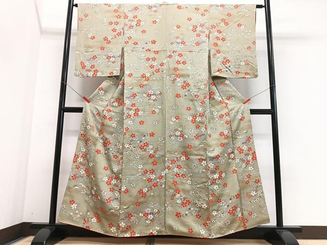平和屋着物■小紋 草花文 洗える着物 CABJ8069xe