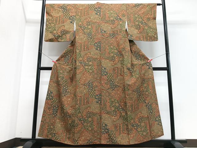 平和屋着物■上質な小紋 花唐草文 やまと誂製 正絹 逸品 CABJ8072xe