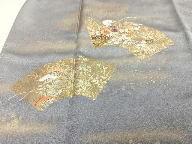 平和屋着物■訪問着 刺繍 地紙草花文 暈し染め 金彩 松坂屋扱い 正絹 逸品 CABJ8074xe