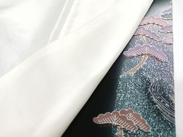 平和屋着物■豪華黒留袖 駒刺繍 飛鶴風景松文 暈し染め 金彩 正絹 逸品 CABJ8077xe