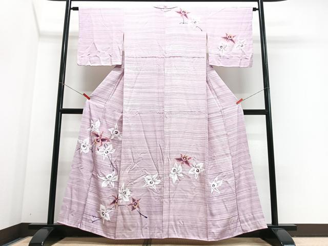 平和屋着物■訪問着 手描き 舞花文 正絹 逸品 CABJ8101xe