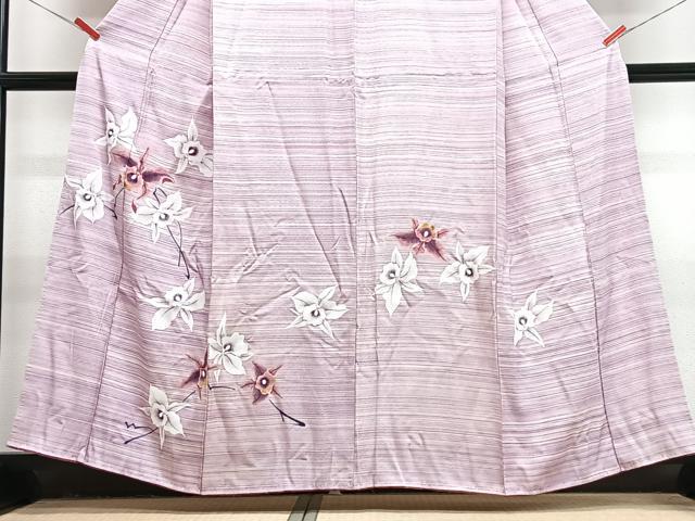 平和屋着物■訪問着 手描き 舞花文 正絹 逸品 CABJ8101xe