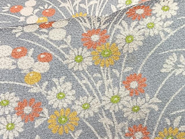 平和屋着物■上質な小紋 草花文 正絹 逸品 CABJ8103xe