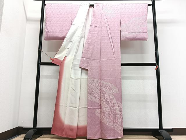 平和屋着物■訪問着 絞り 流水文 正絹 逸品 CABJ8119xe